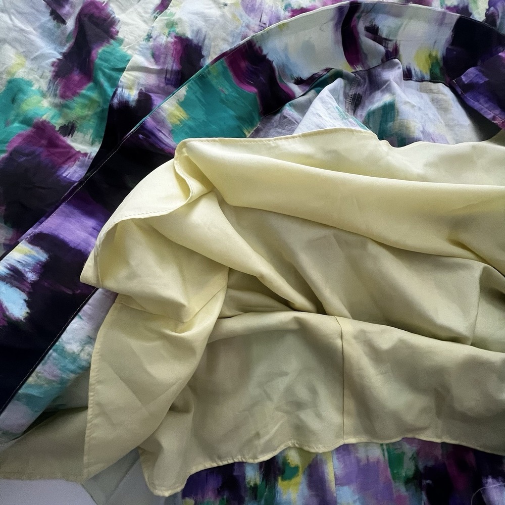 NWT 100% Cotton Lane Bryant Maxi Dress Watercolor Boho Trippy Artsy 10/12Petite - Picture 8 of 13